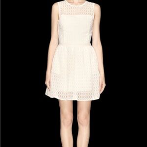 Maje white fit and flare dress size 1 mini wedding party formal